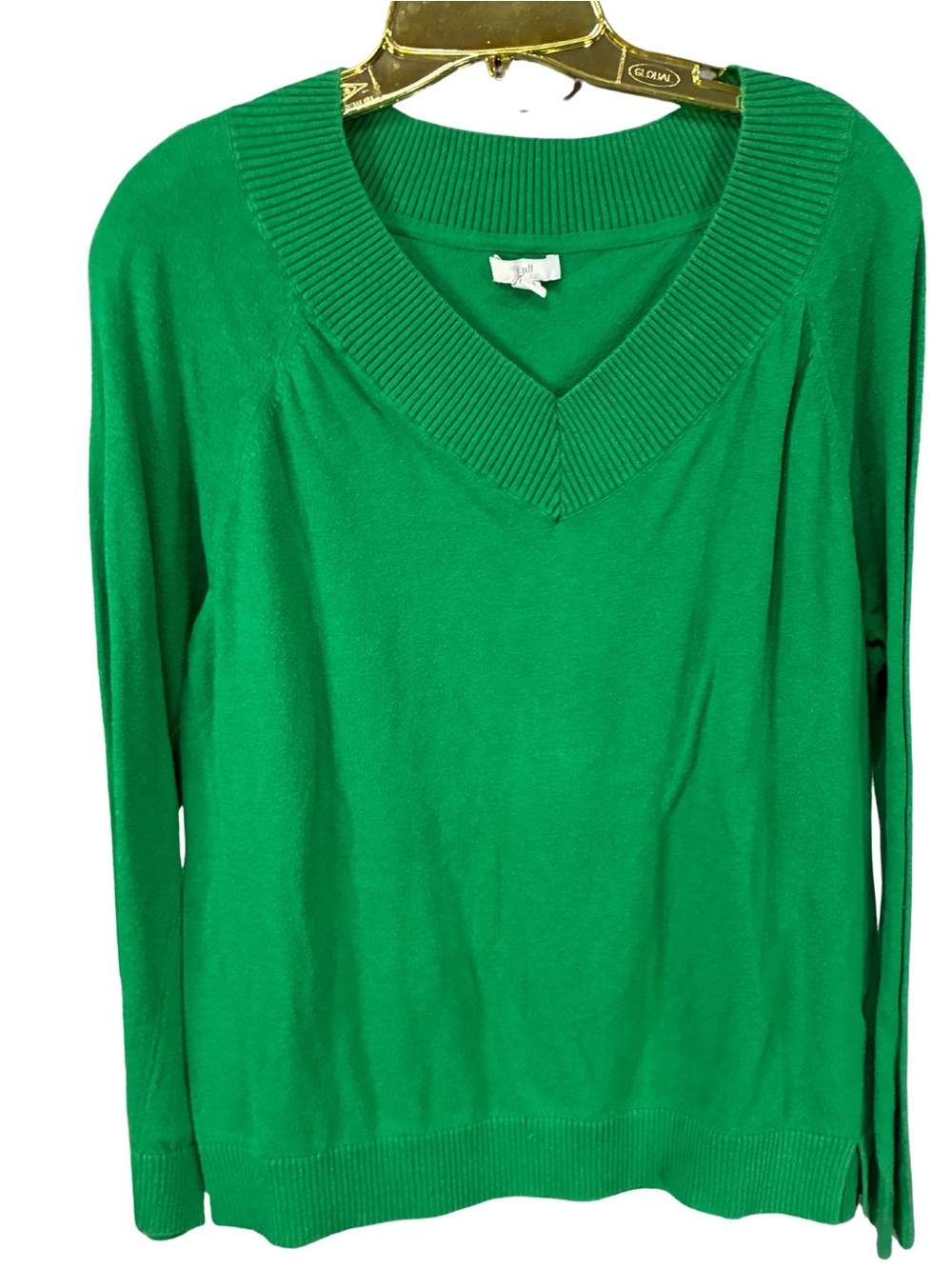 J. Jill Green V-Neck Sweater